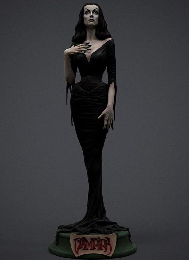 MailaInspired Ghoul Resin Statue | 1/6 Scale Vampira Horror Figure