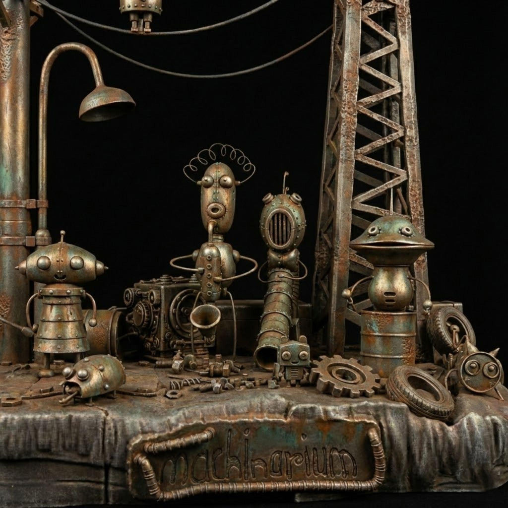 Machinarium Diorama 1/4 Scale | Rusty Metal Robot Diorama