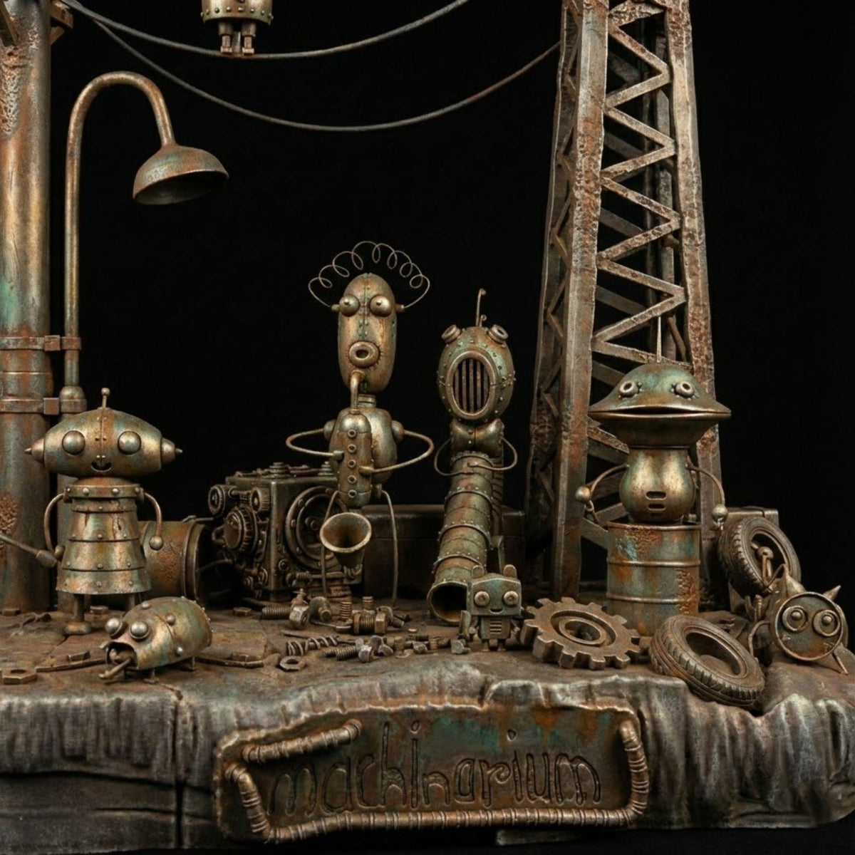 Machinarium Diorama 1/4 Scale | Rusty Metal Robot Diorama