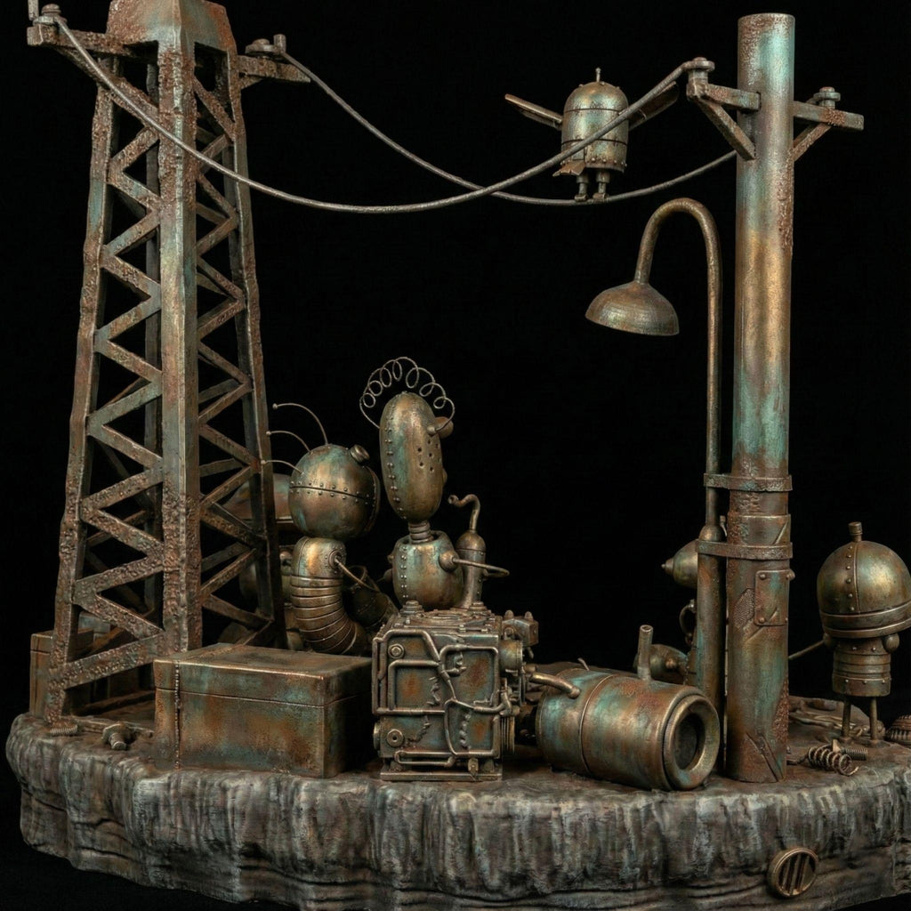 Machinarium Diorama 1/4 Scale | Rusty Metal Robot Diorama