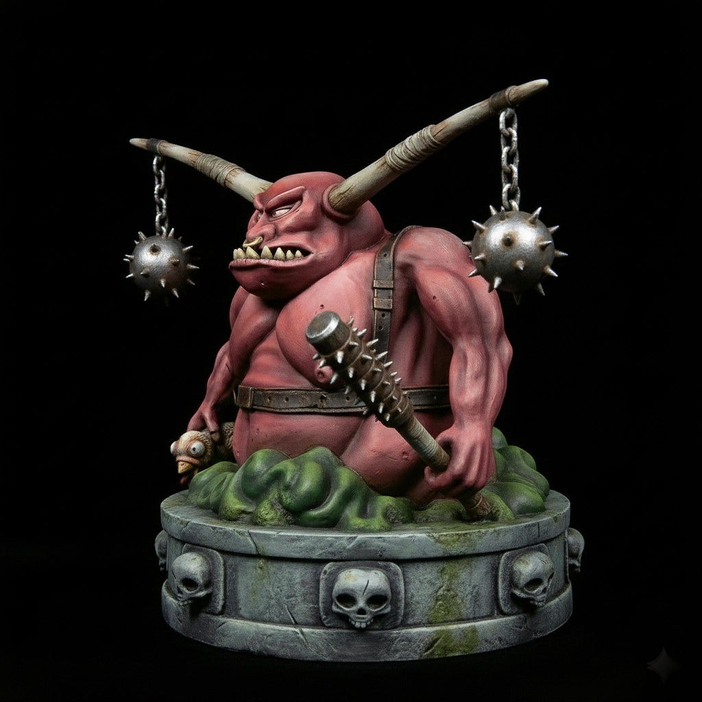 Dungeon Monster Resin Statue, Hand Painted, 1/6 Scale, Vintage Style Demon