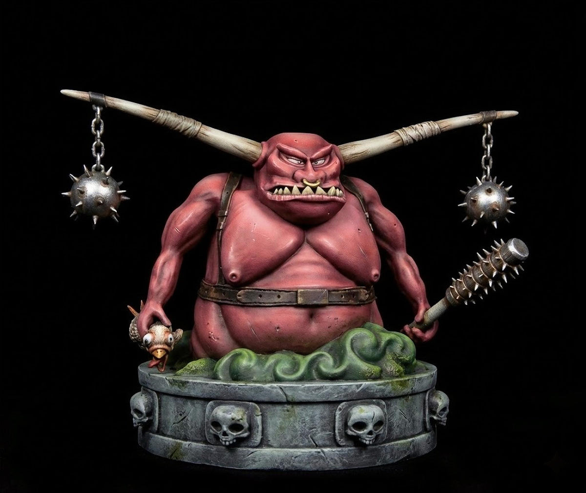 Dungeon Monster Resin Statue, Hand Painted, 1/6 Scale, Vintage Style Demon