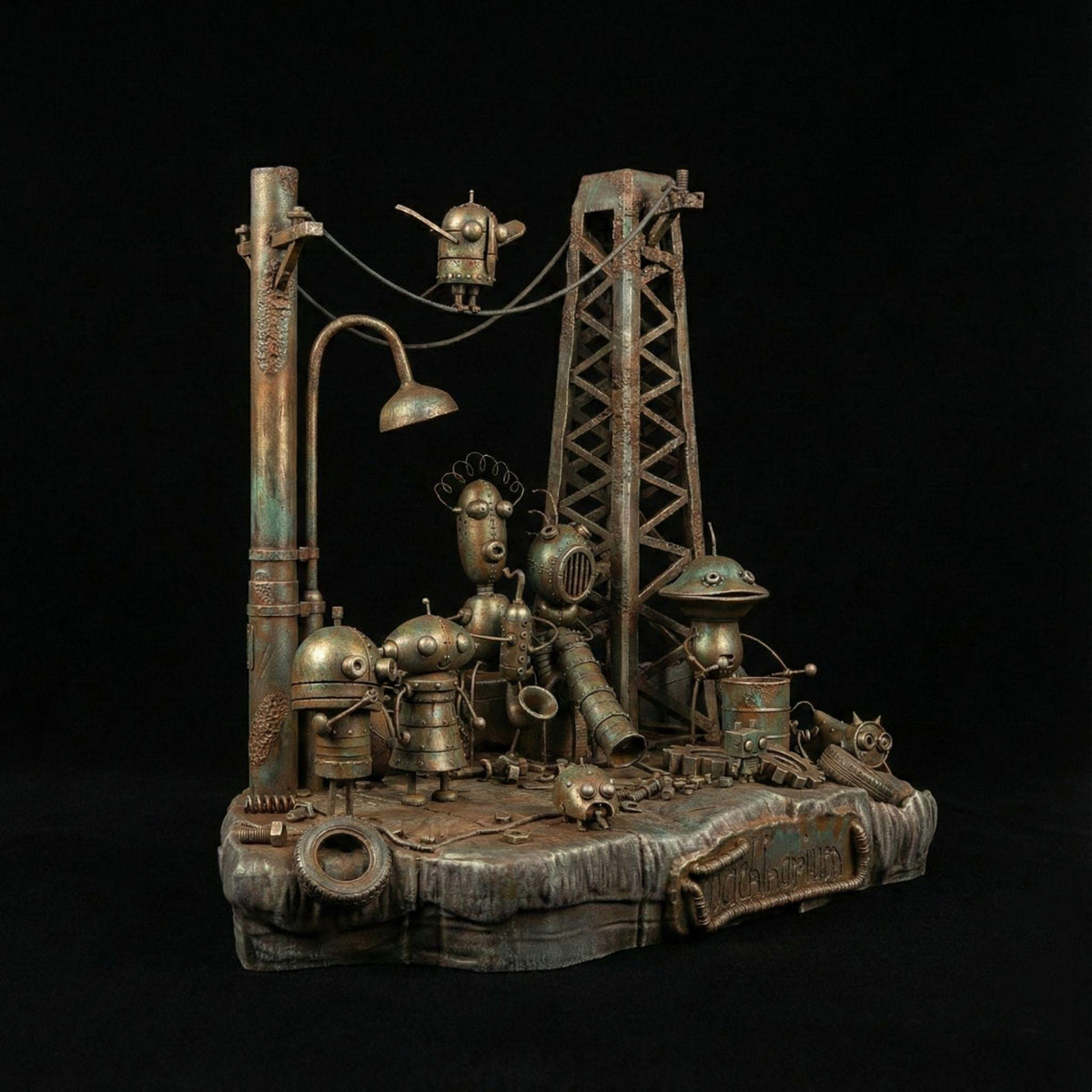 Machinarium Diorama 1/4 Scale | Rusty Metal Robot Diorama