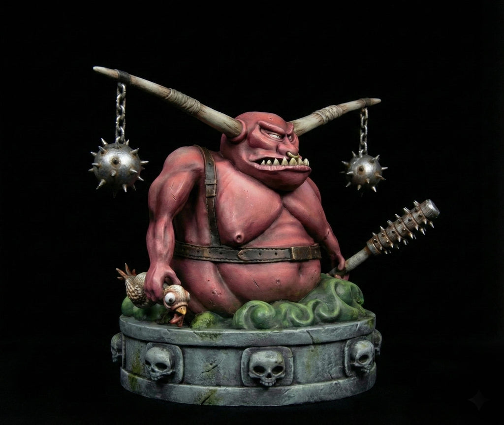 Dungeon Monster Resin Statue, Hand Painted, 1/6 Scale, Vintage Style Demon