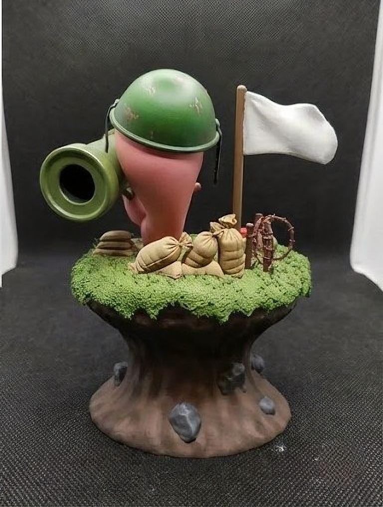 Worms Armageddon 3D Printed Statue - Retro Gamer Gift (28cm)