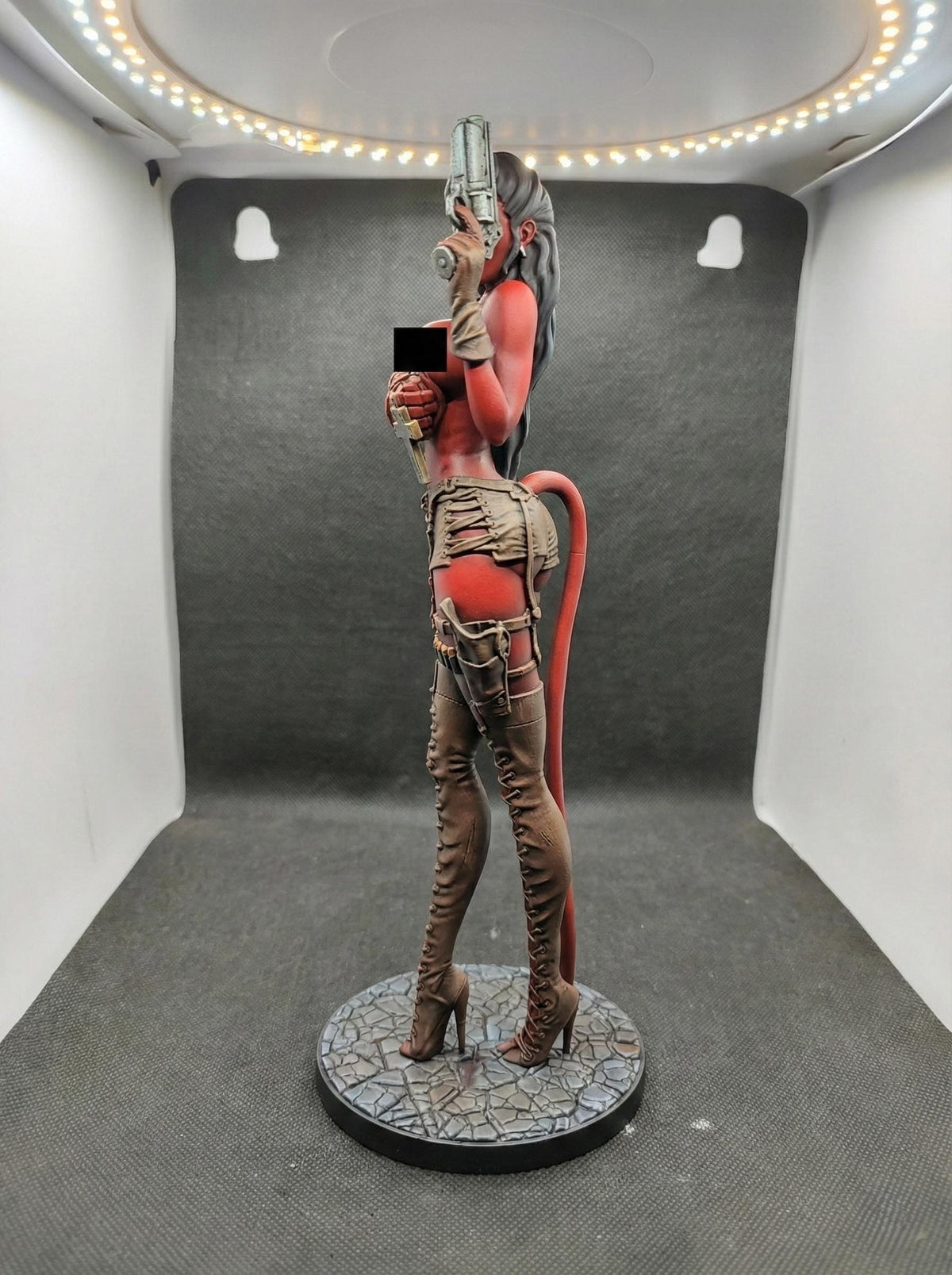 Hand-Painted Red Demoness Resin Statue | 1/6 Scale Fantasy Art