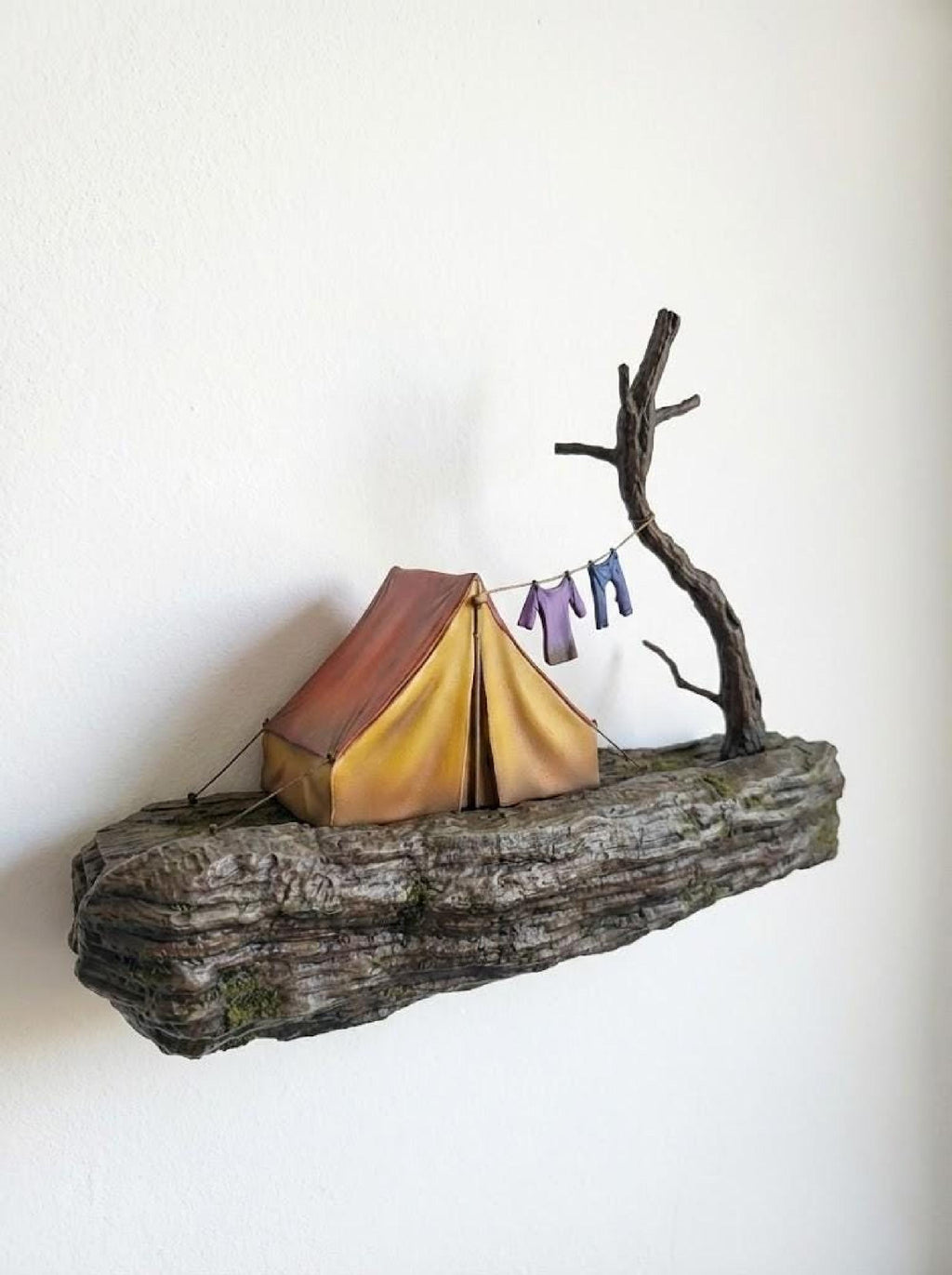 Hiker Wall Hanging Decor, Outdoor Metal Art, Brown