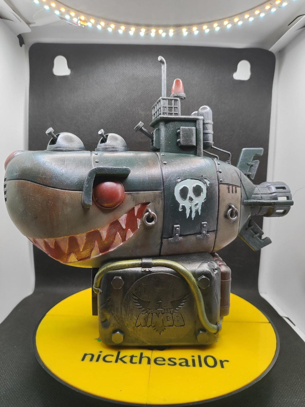 Submarine Shark Resin Diorama, Navy Office Decoration