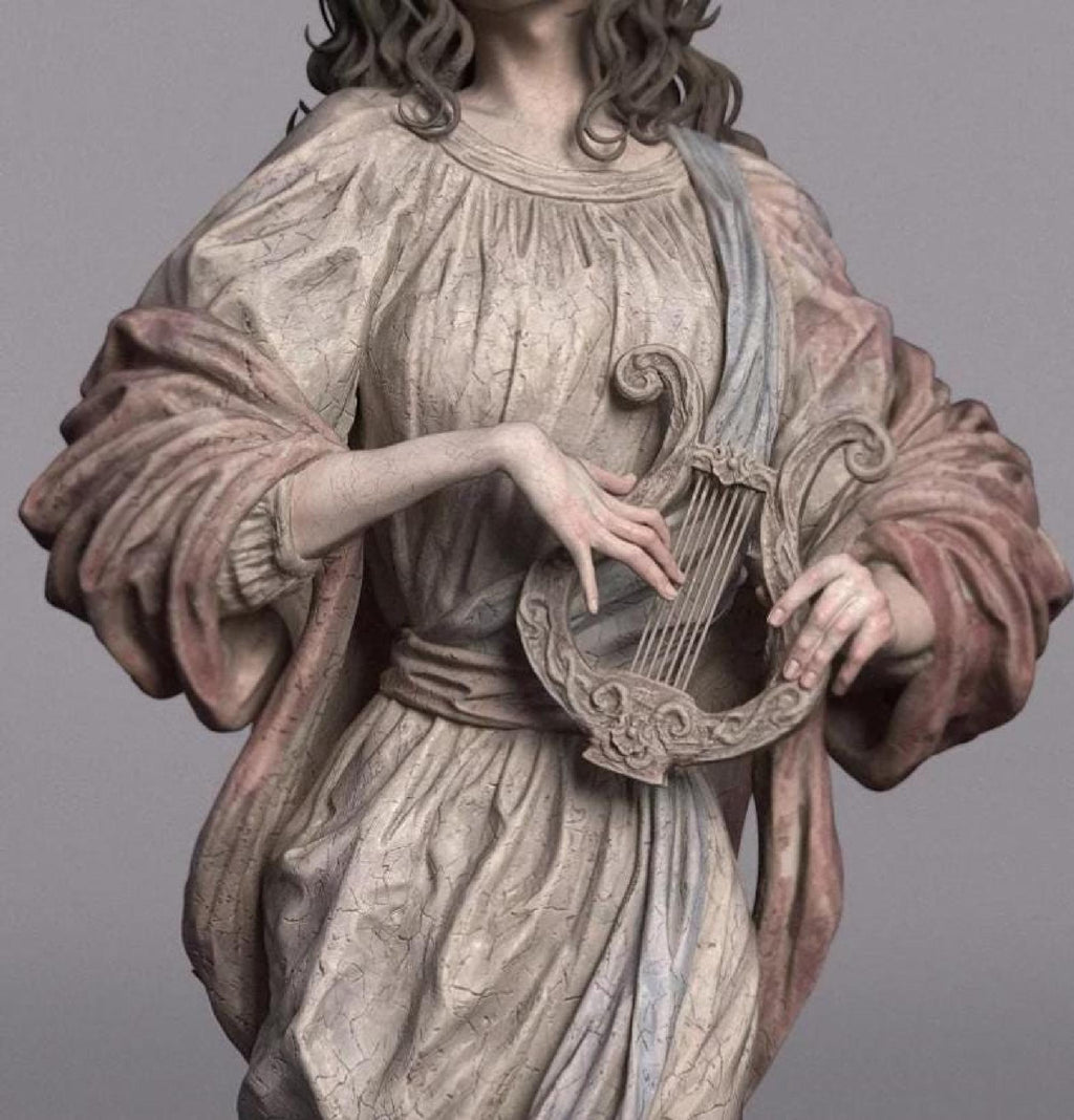 The Forgotten Muse: Hand-Painted 3D Resin Figure (28cm)