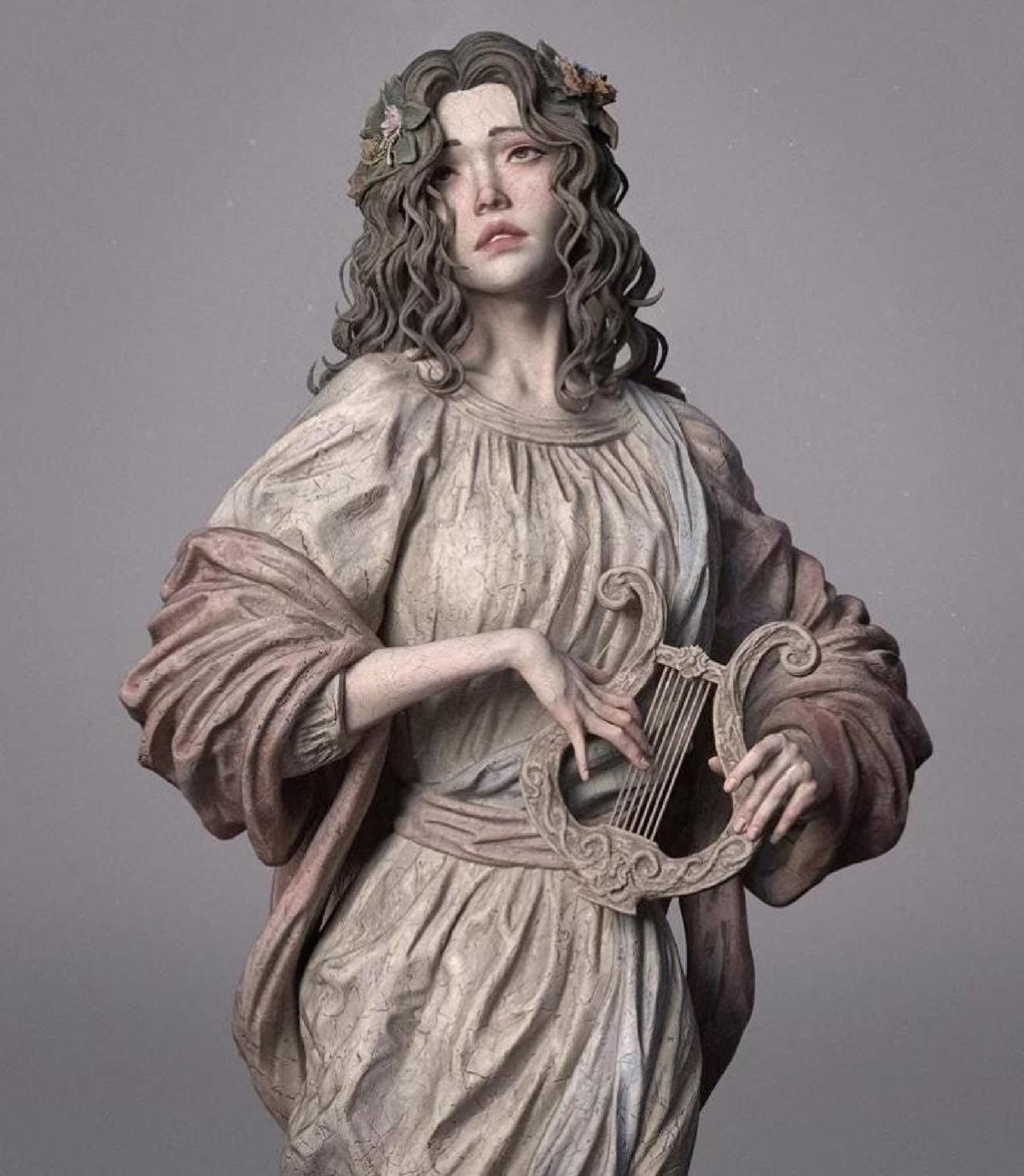 The Forgotten Muse: Hand-Painted 3D Resin Figure (28cm)
