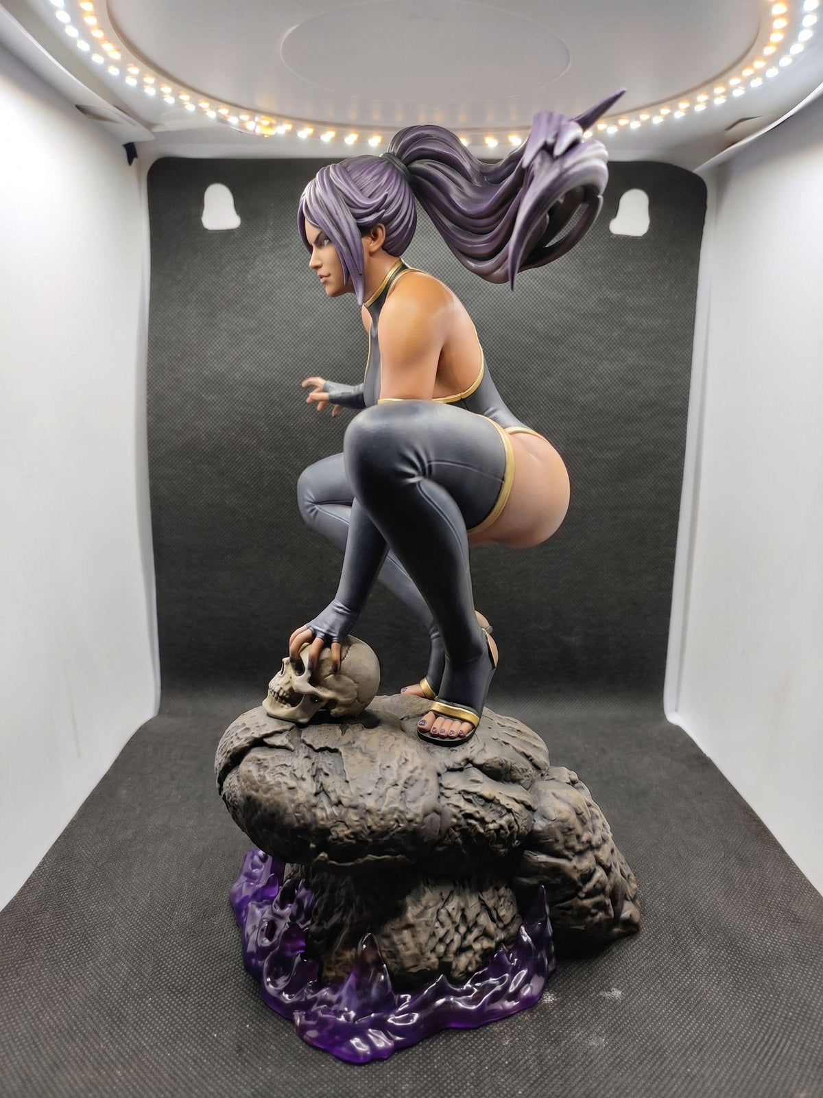 Shiara – 28cm Resin Ninja Cat Warrior | Hand-Painted Fantasy