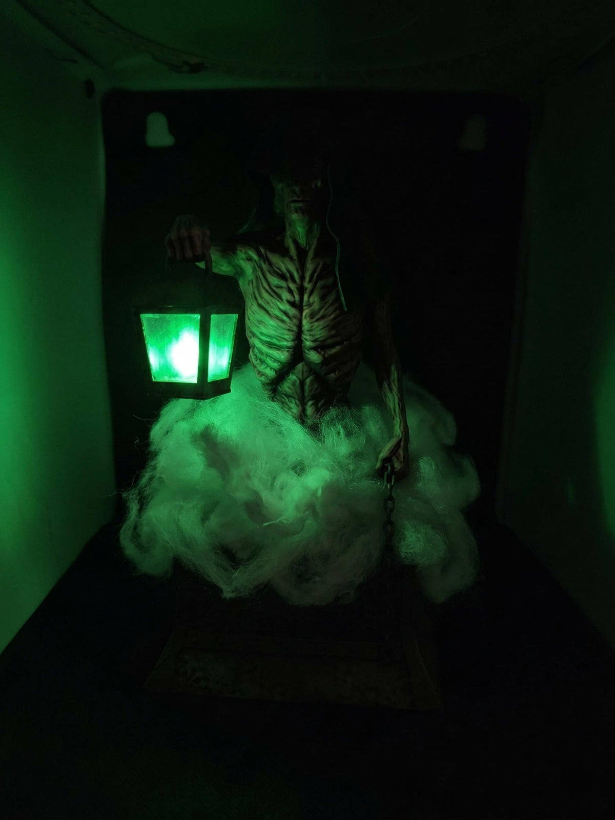 Glow-in-the-Dark Undead Necromancer Miniature, Hand-Painted