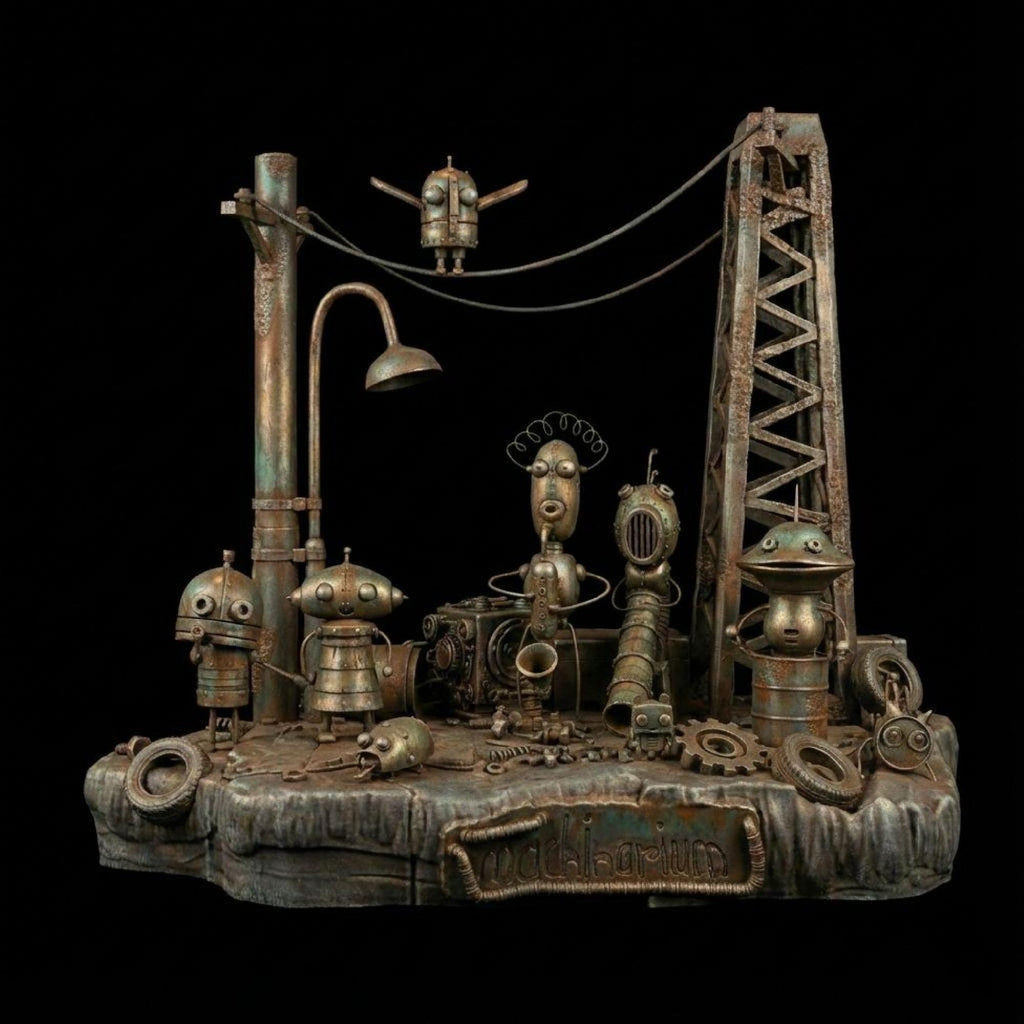 Machinarium Diorama 1/4 Scale | Rusty Metal Robot Diorama