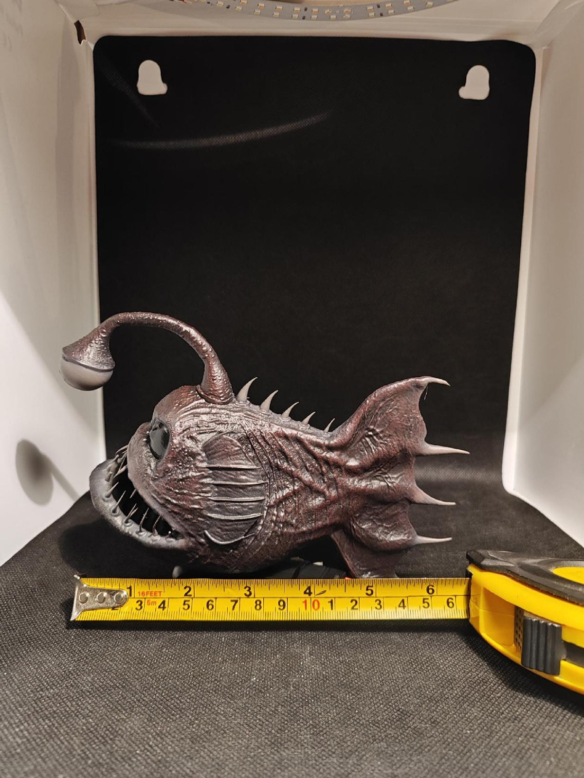 Angler fish lamp, LED nautical desklight, quirky monster decor