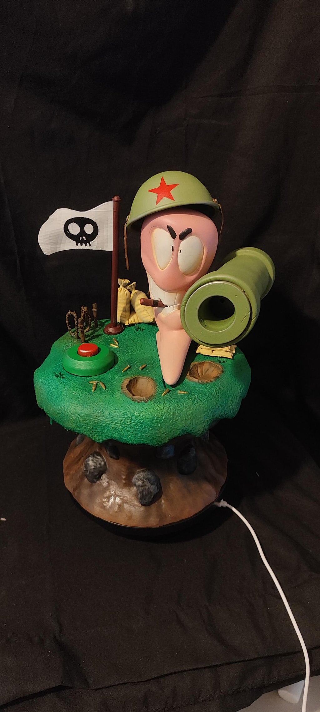 Worms Armageddon 3D Printed Statue - Retro Gamer Gift (28cm)