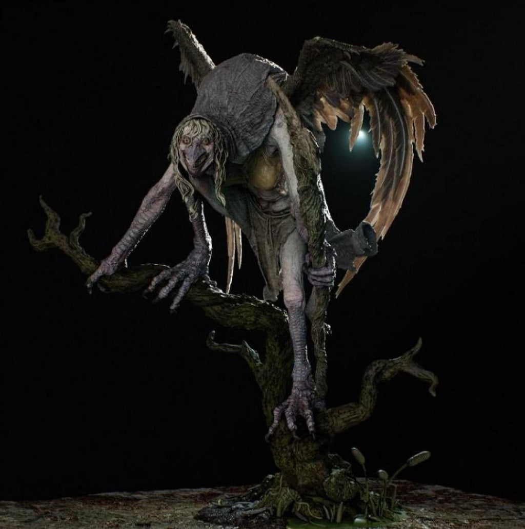The Withered Harpy | 28cm Resin Horror Figure | Dark Fantasy