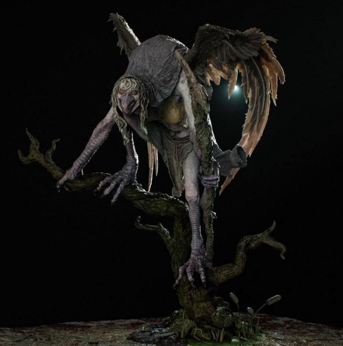 The Withered Harpy | 28cm Resin Horror Figure | Dark Fantasy