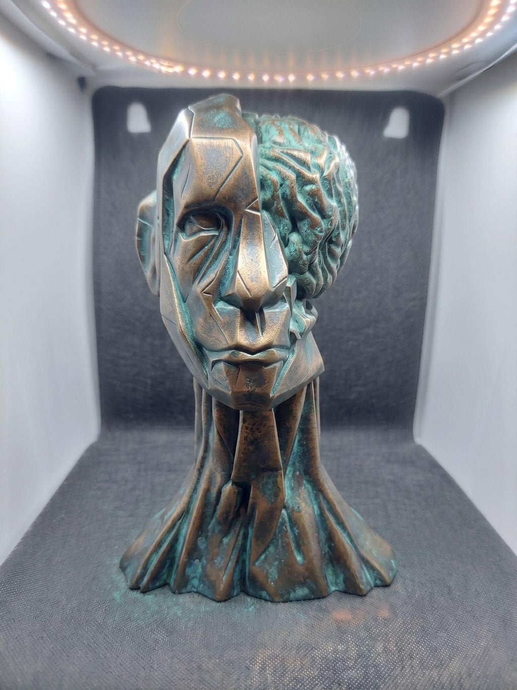 Low Poly Human Bust - 3D Printed Sculpture - Modern Home Decor