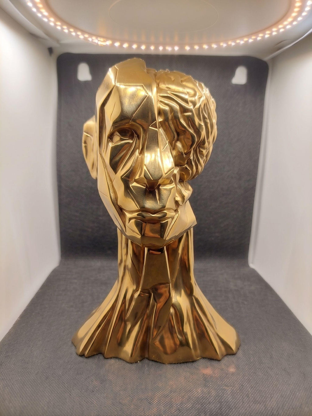 Low Poly Human Bust - 3D Printed Sculpture - Modern Home Decor