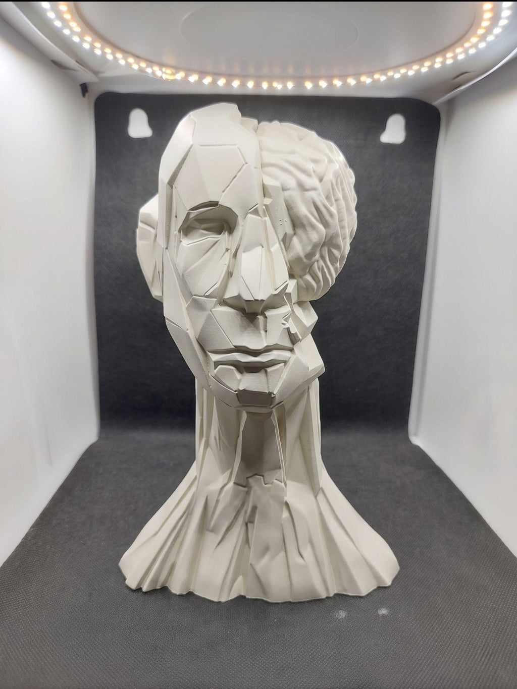 Low Poly Human Bust - 3D Printed Sculpture - Modern Home Decor