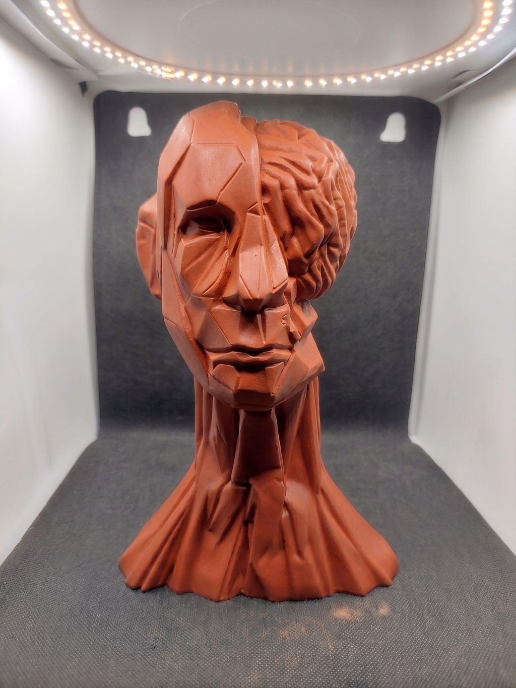 Low Poly Human Bust - 3D Printed Sculpture - Modern Home Decor