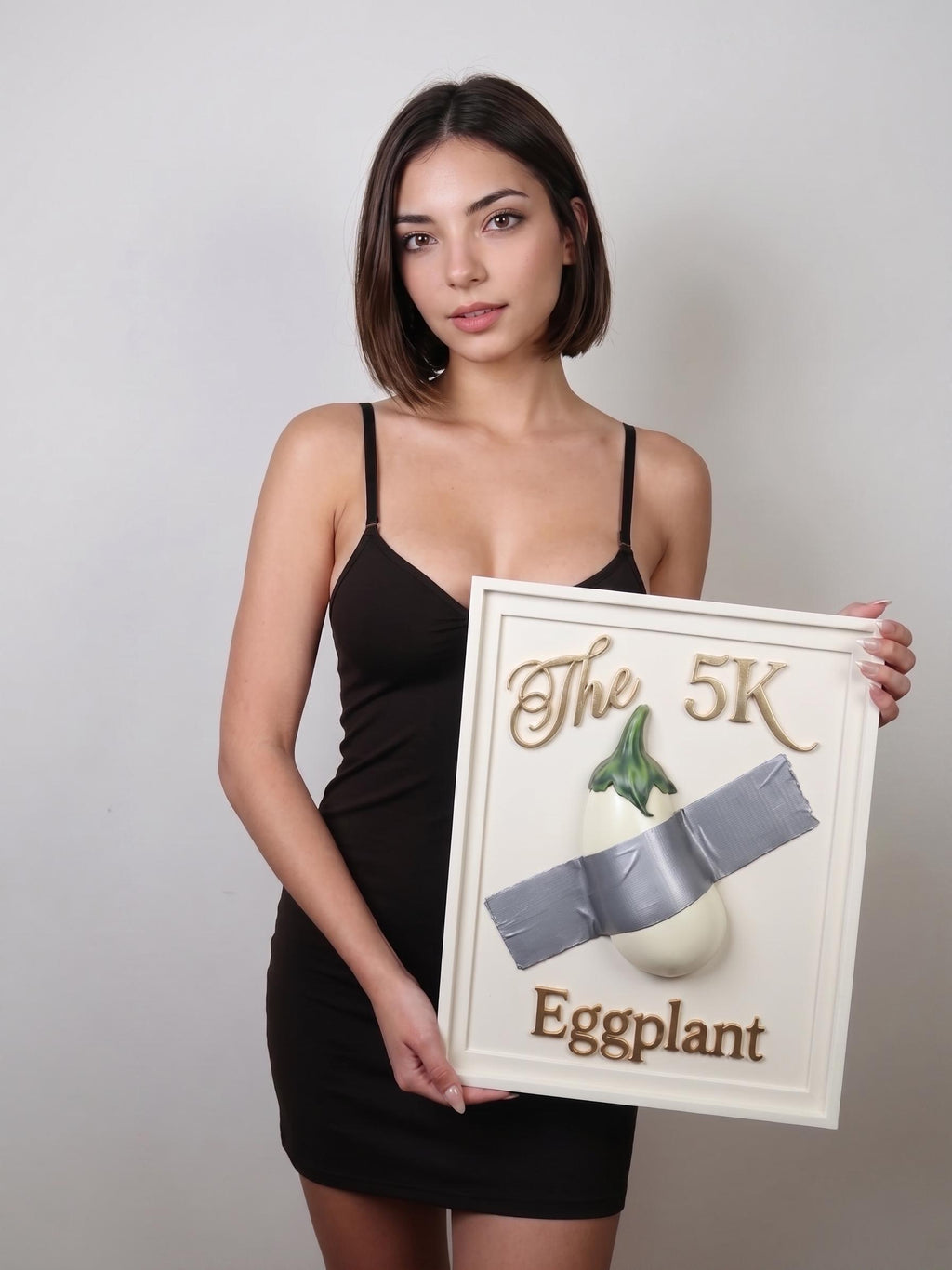The 5K Eggplant — Original Sculptural Wall Décor, Handcrafted