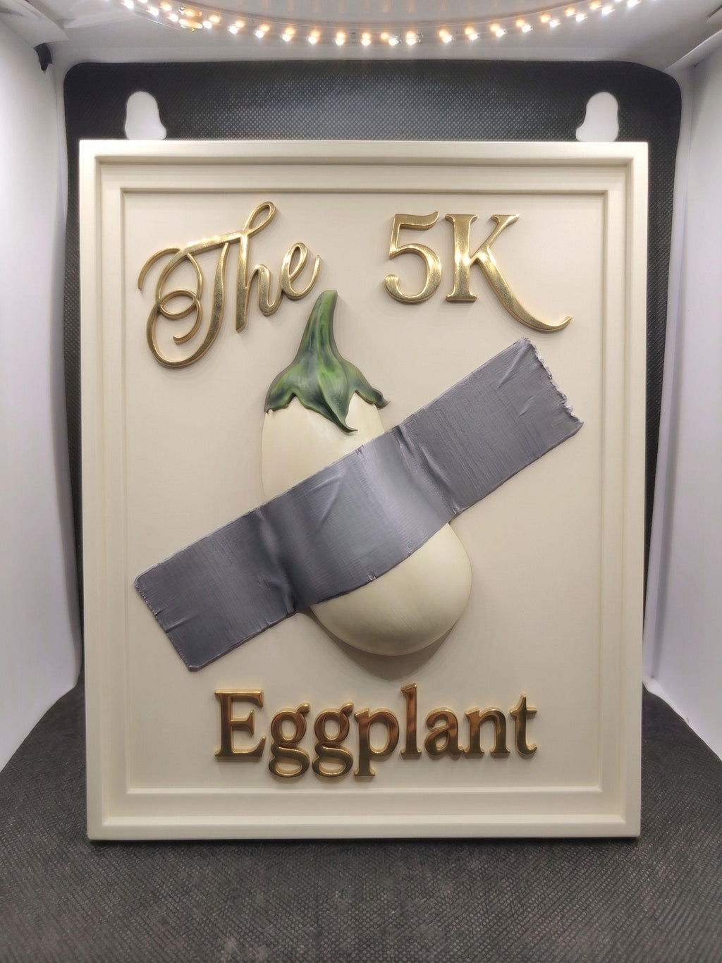 The 5K Eggplant — Original Sculptural Wall Décor, Handcrafted