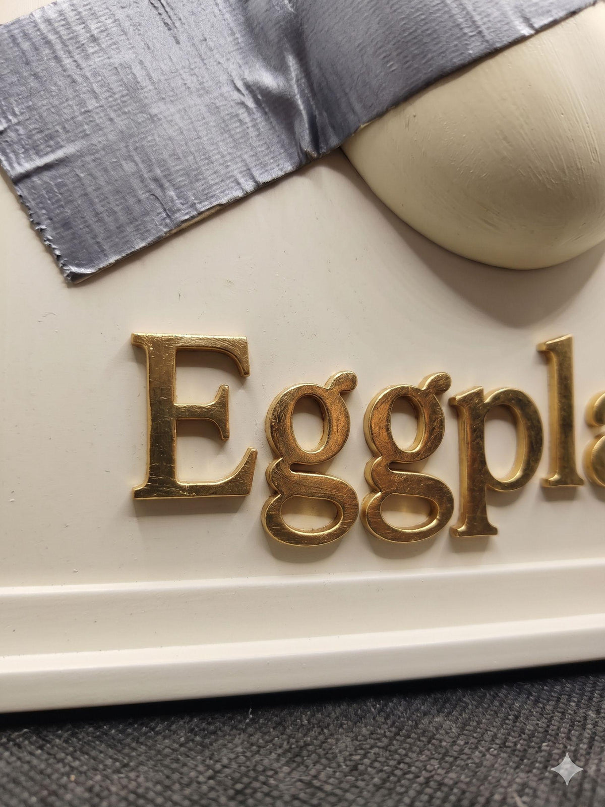 The 5K Eggplant — Original Sculptural Wall Décor, Handcrafted