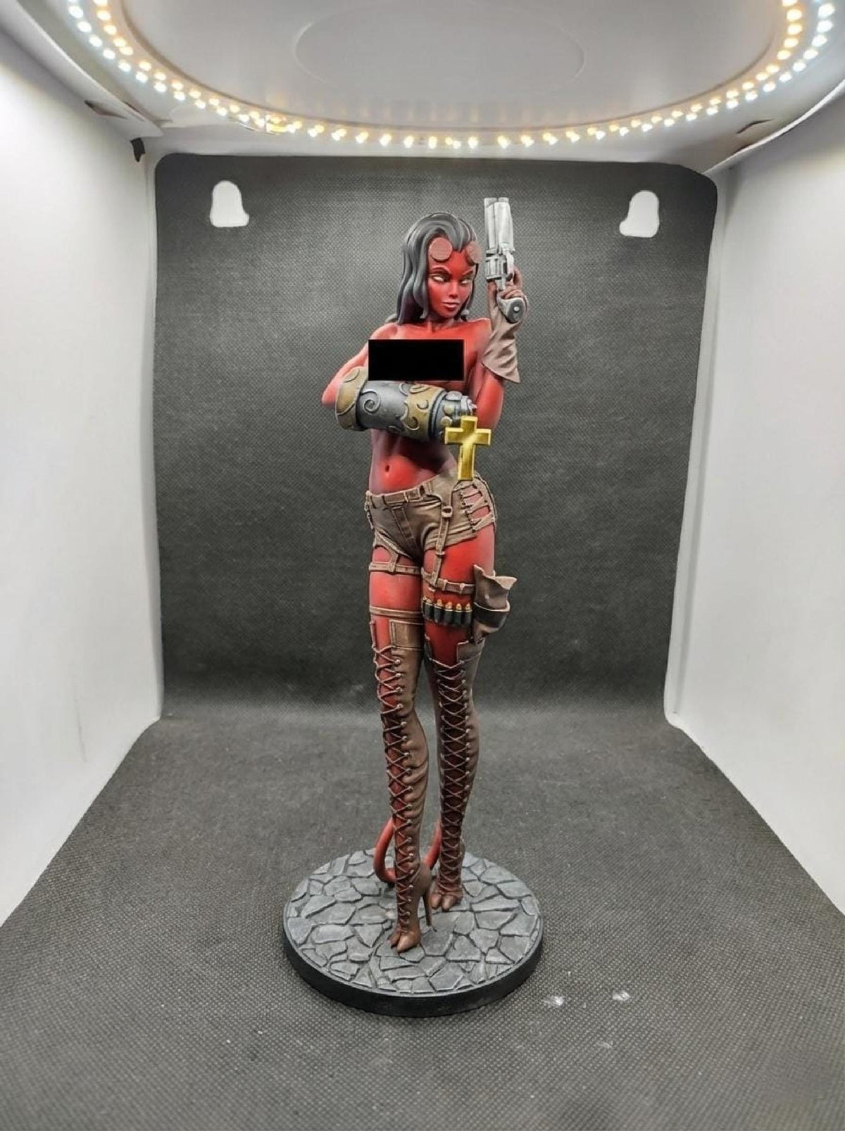 Hand-Painted Red Demoness Resin Statue | 1/6 Scale Fantasy Art