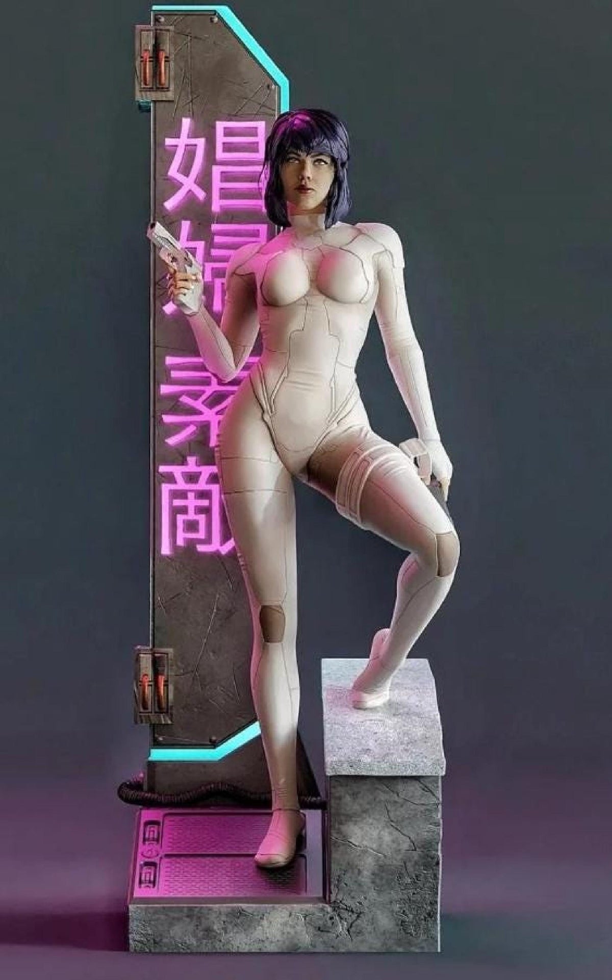 Scarlett Shinzou – 28cm Hand-Painted Resin Statue | Cyberpunk
