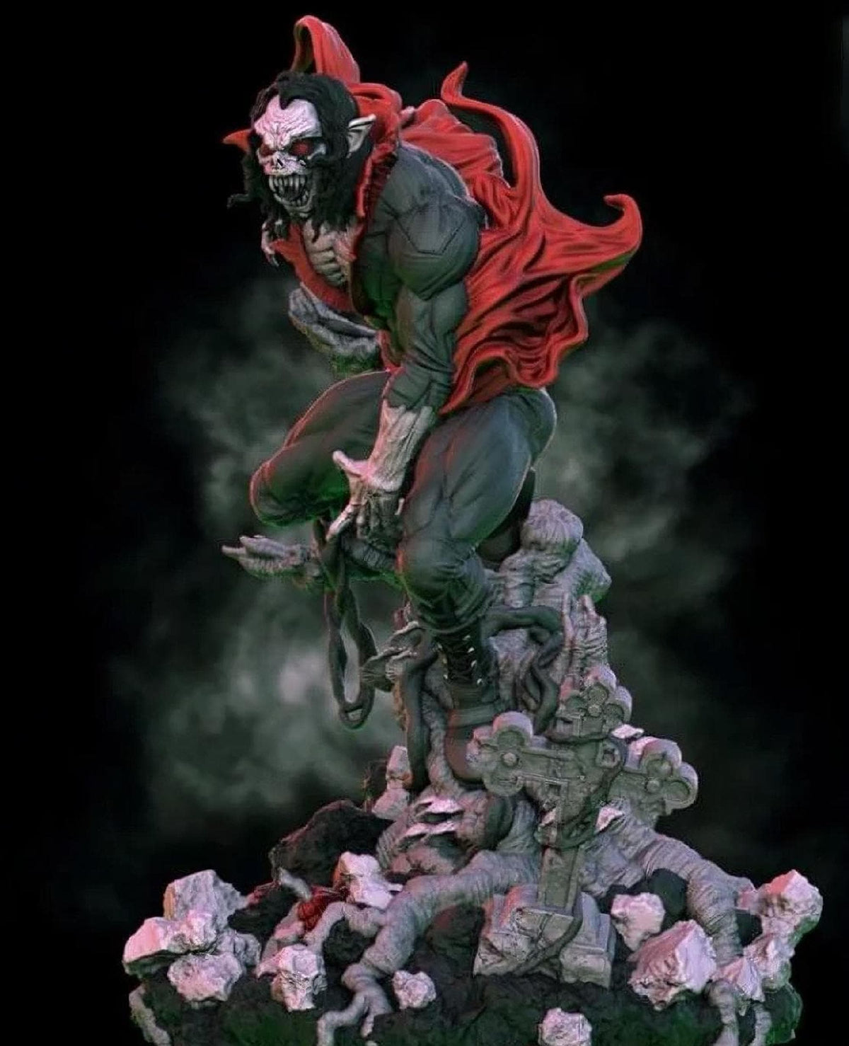 Living Vampire Statue | 1/6 Scale Hand-Painted Cursed Scientist Figure