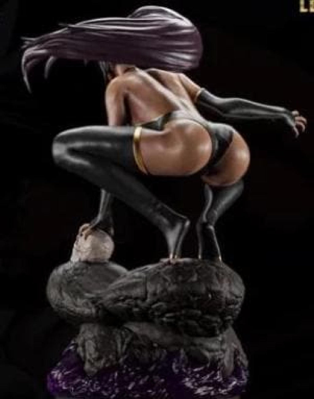 Shiara – 28cm Resin Ninja Cat Warrior | Hand-Painted Fantasy
