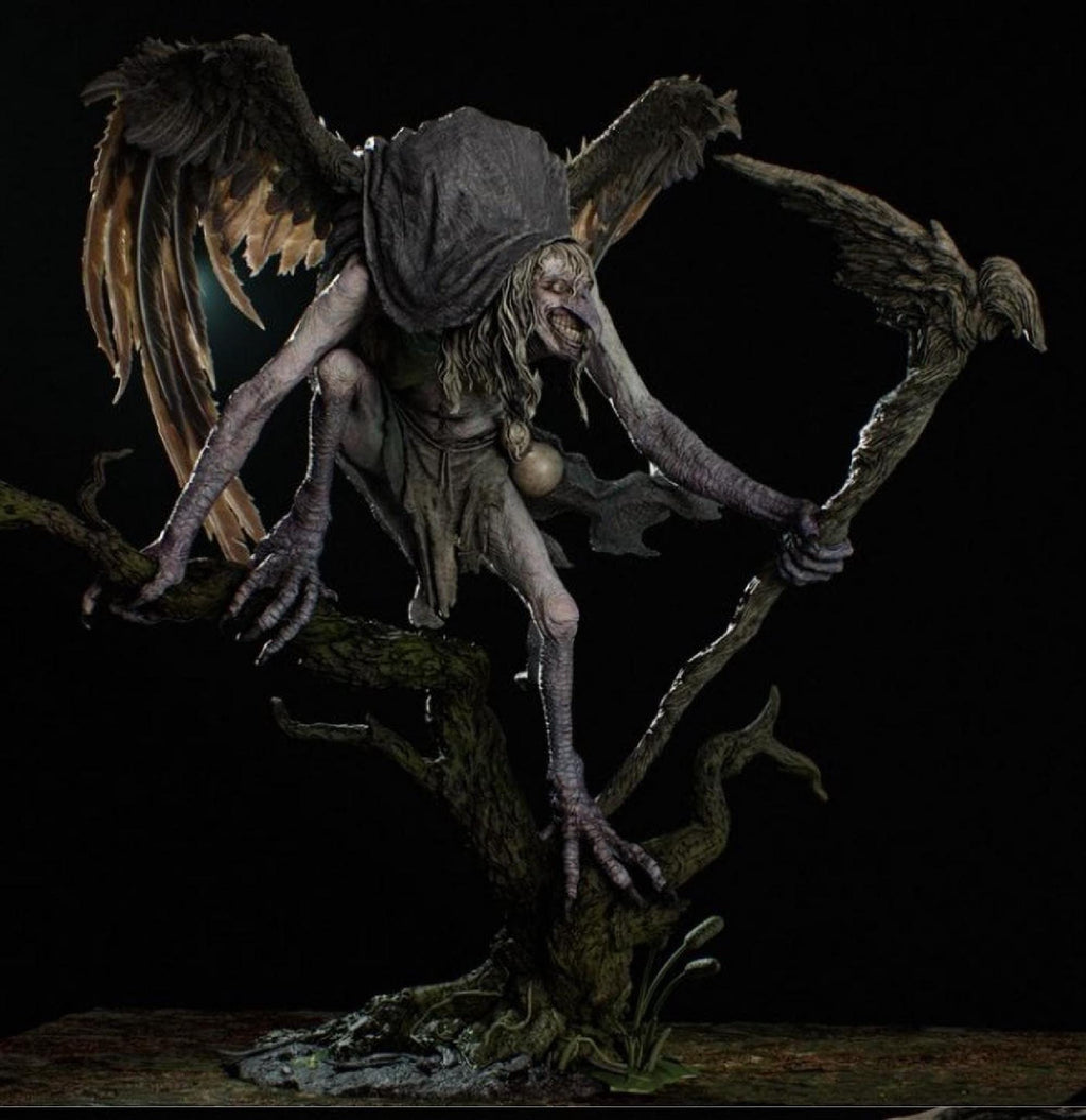 The Withered Harpy | 28cm Resin Horror Figure | Dark Fantasy