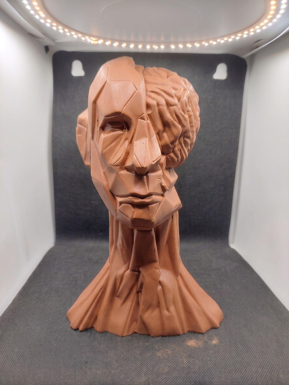 Low Poly Human Bust - 3D Printed Sculpture - Modern Home Decor