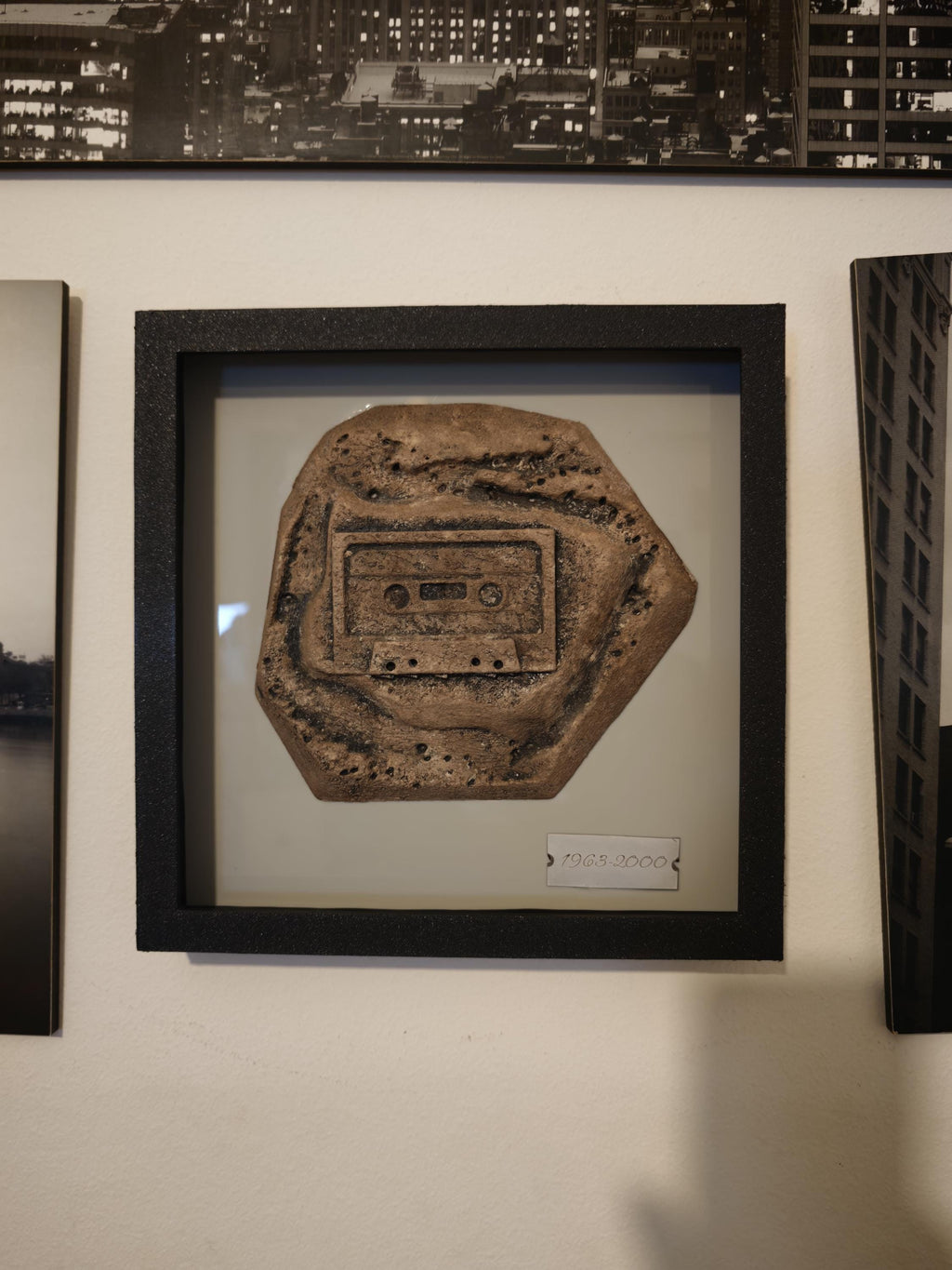 Cassette Tape Wall Art Audio Relic, Fossil Cassette Art Sculpture