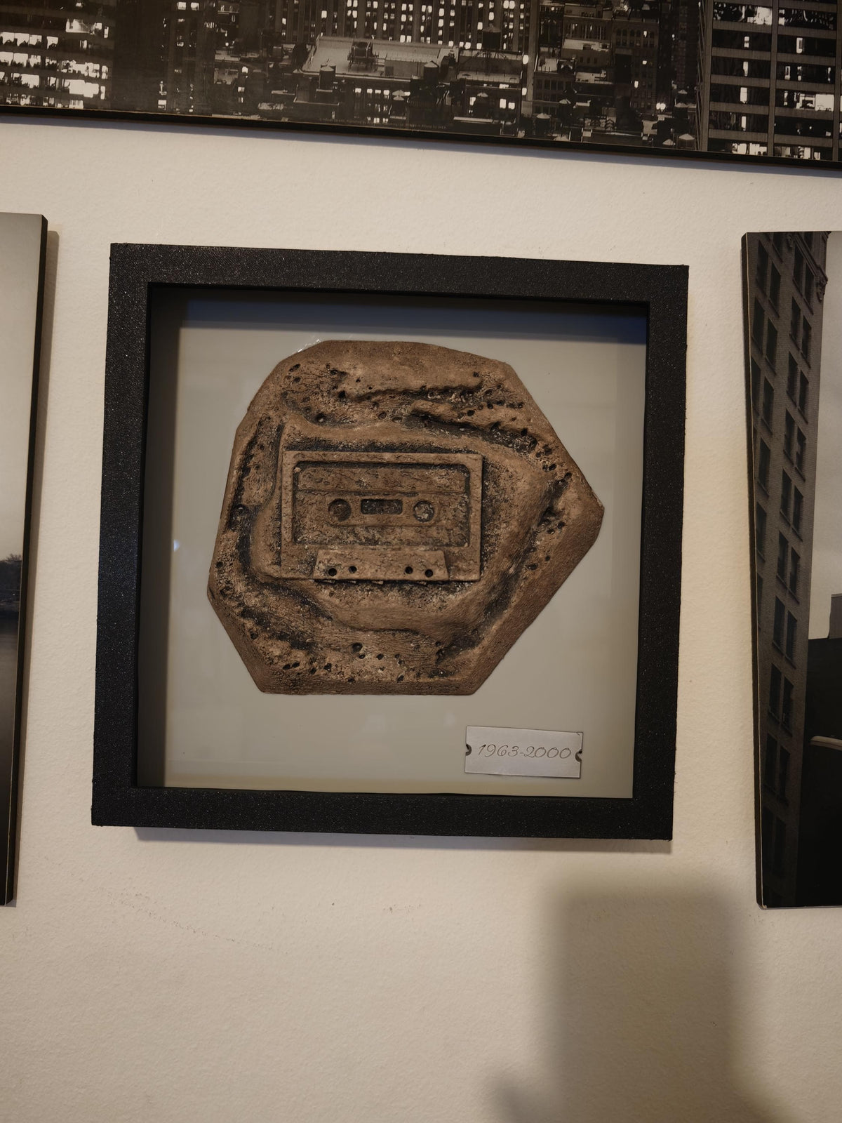 Cassette Tape Wall Art Audio Relic, Fossil Cassette Art Sculpture