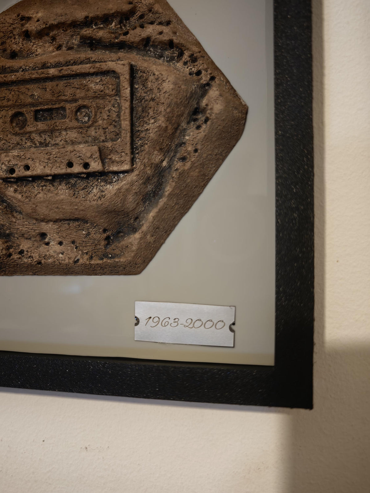 Cassette Tape Wall Art Audio Relic, Fossil Cassette Art Sculpture