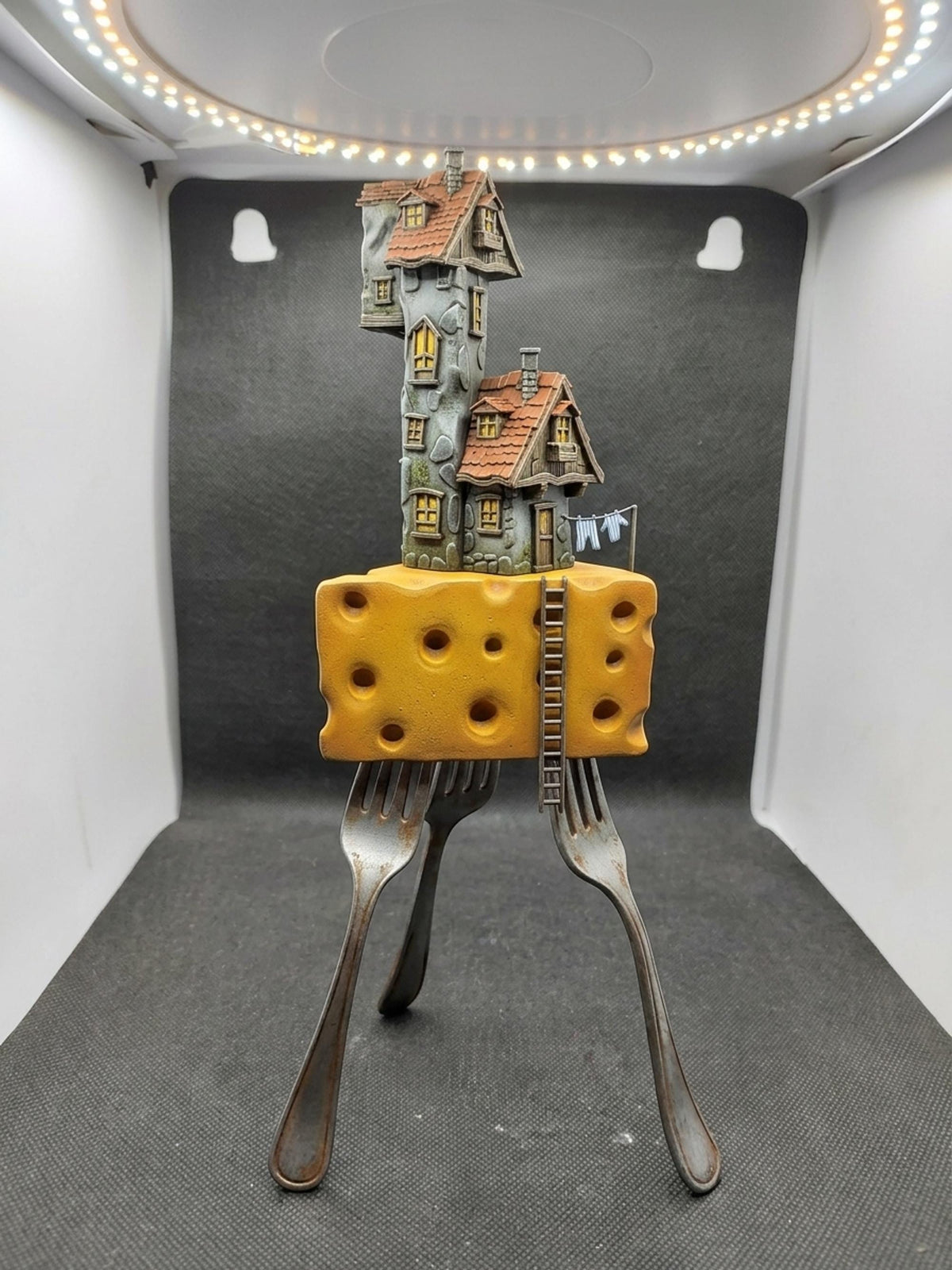 Cheese House Decor, Cottagecore Kitchen Accent, Playful Shelf Display