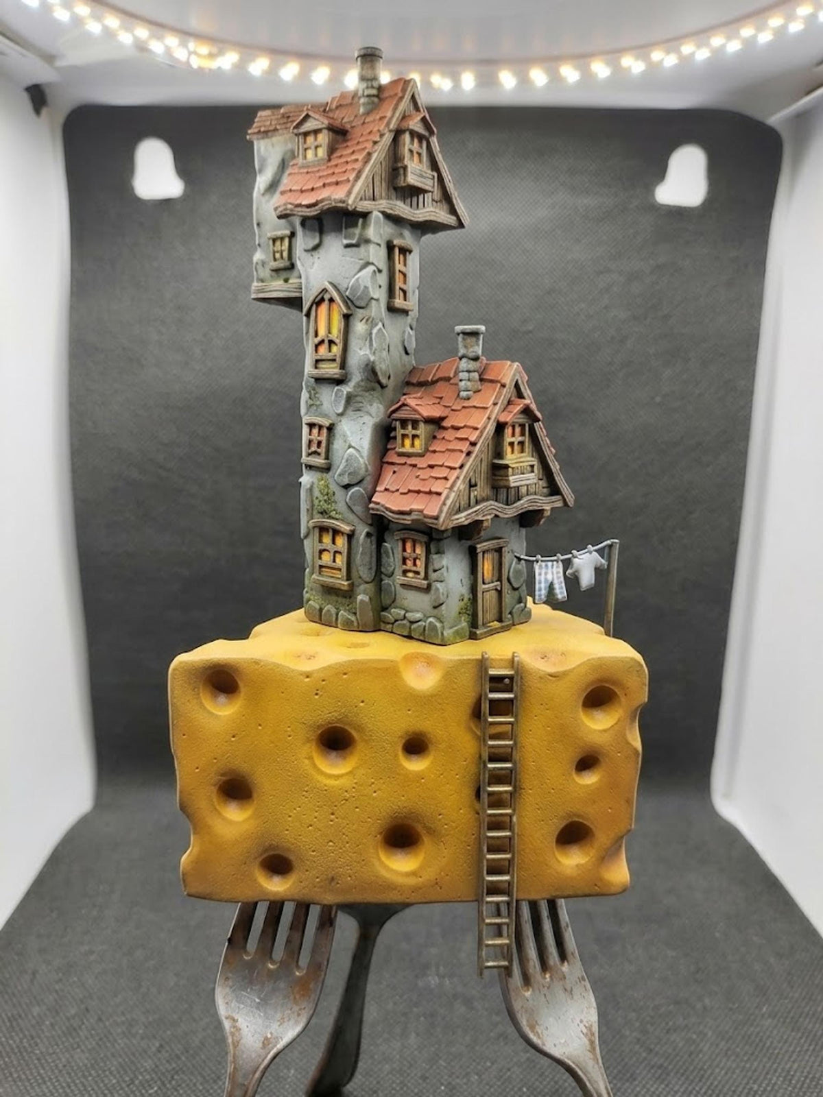 Cheese House Decor, Cottagecore Kitchen Accent, Playful Shelf Display