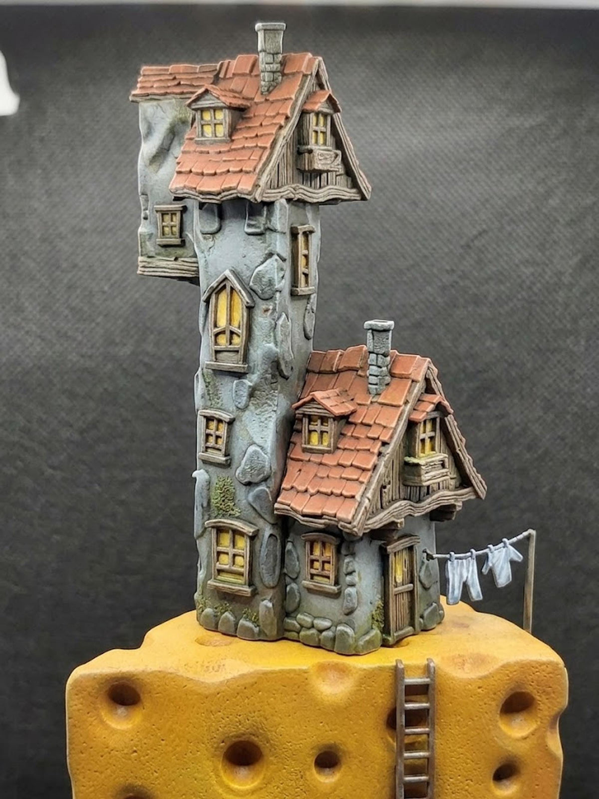 Cheese House Decor, Cottagecore Kitchen Accent, Playful Shelf Display